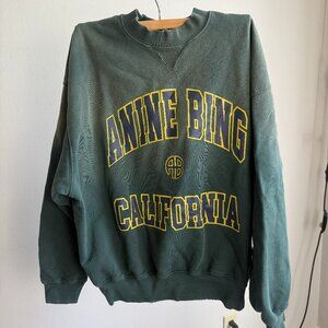 ANINE BING Jaci Sweatshirt California Green & Yellow Sweatshirt Size XS